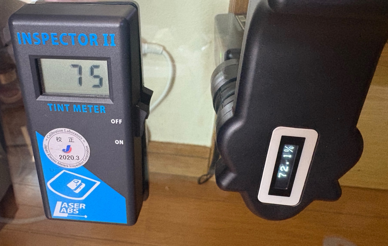 TM2000（INSPECTOR II）とPT-500の透過率比較